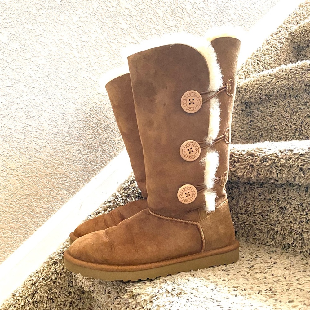 Ugg Bailey Boots Chestnut Minimal Wear